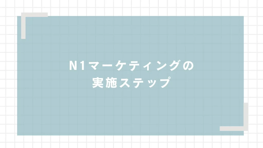 N1マーケティングの実施ステップ