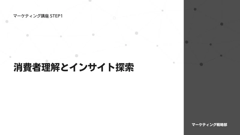 消費者理解とインサイト探索