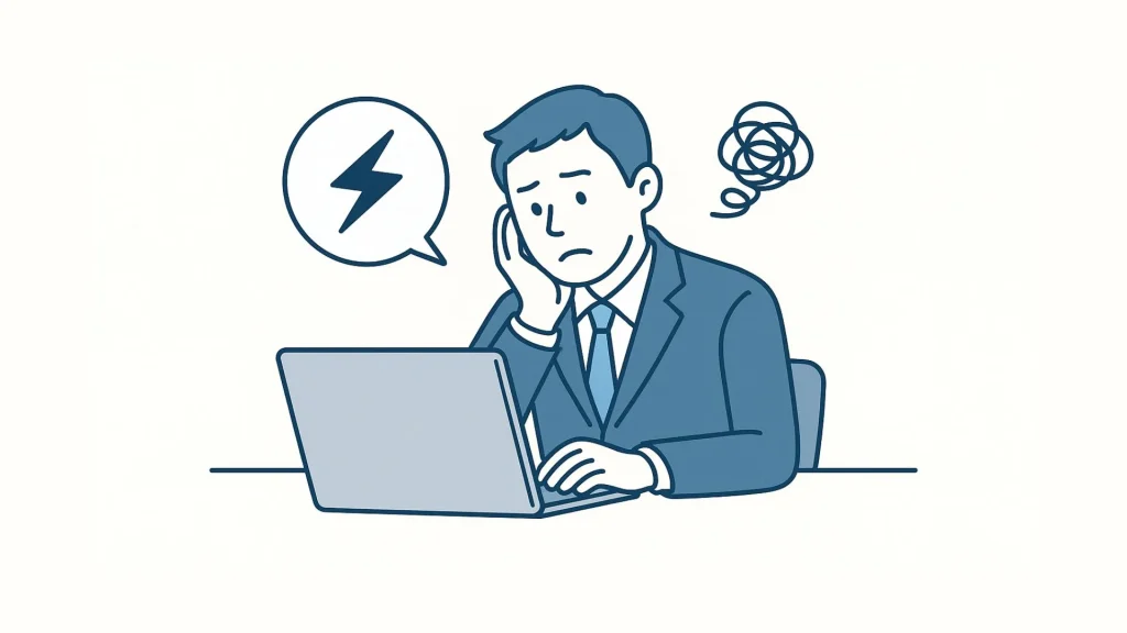 悩む人のイラスト