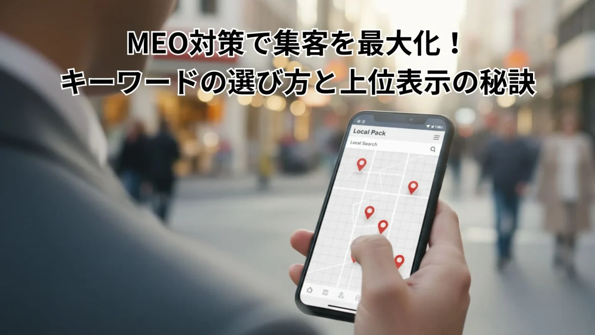 【2025年最新版】MEO対策で集客を最大化！キーワードの選び方と上位表示の秘訣